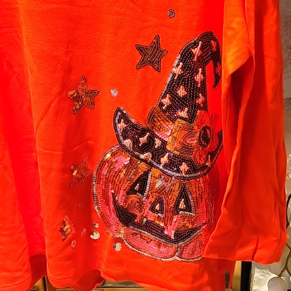 Quacker Factory 🎃 Halloween Top 3x Like new! - Picture 2 of 7